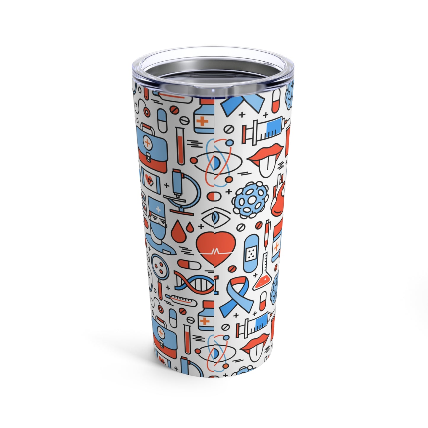 Tumbler with Healthcare Illustrations - 20oz