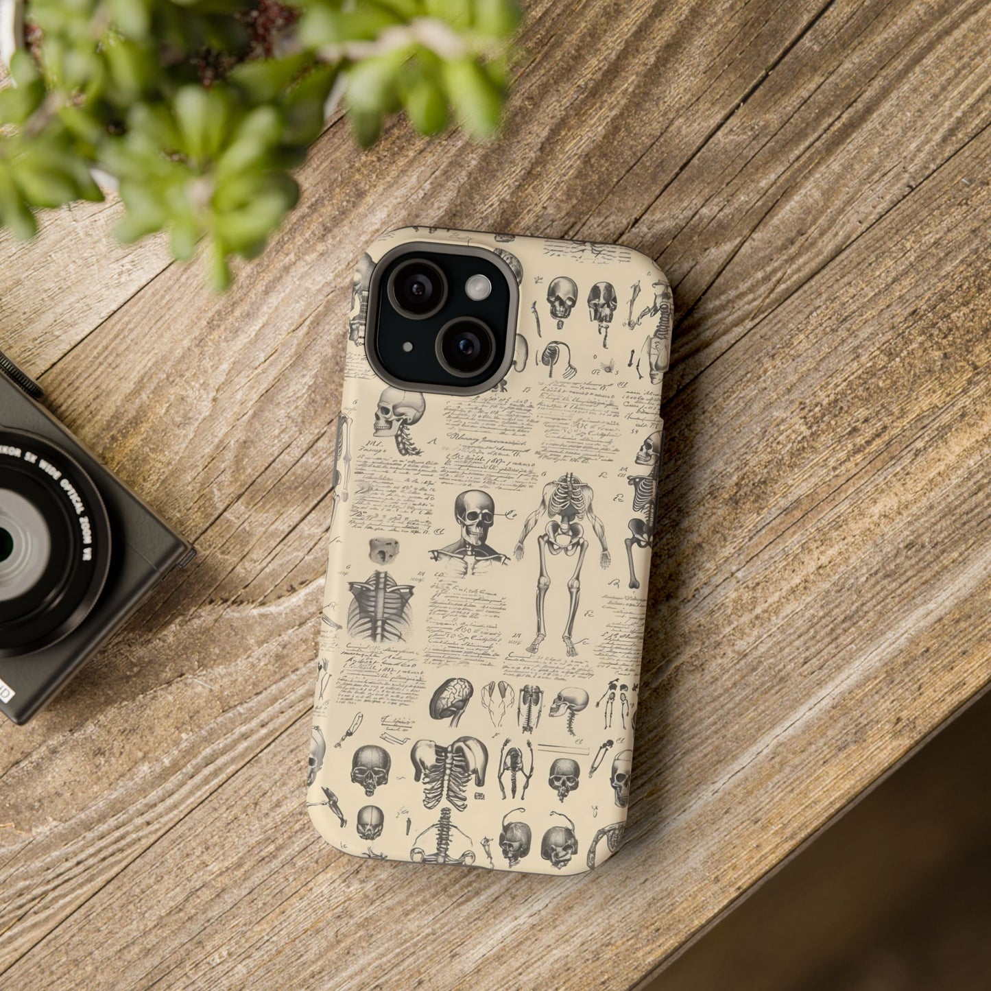 Phone Cases - Anatomical Vintage Human Skeleton Tough Case