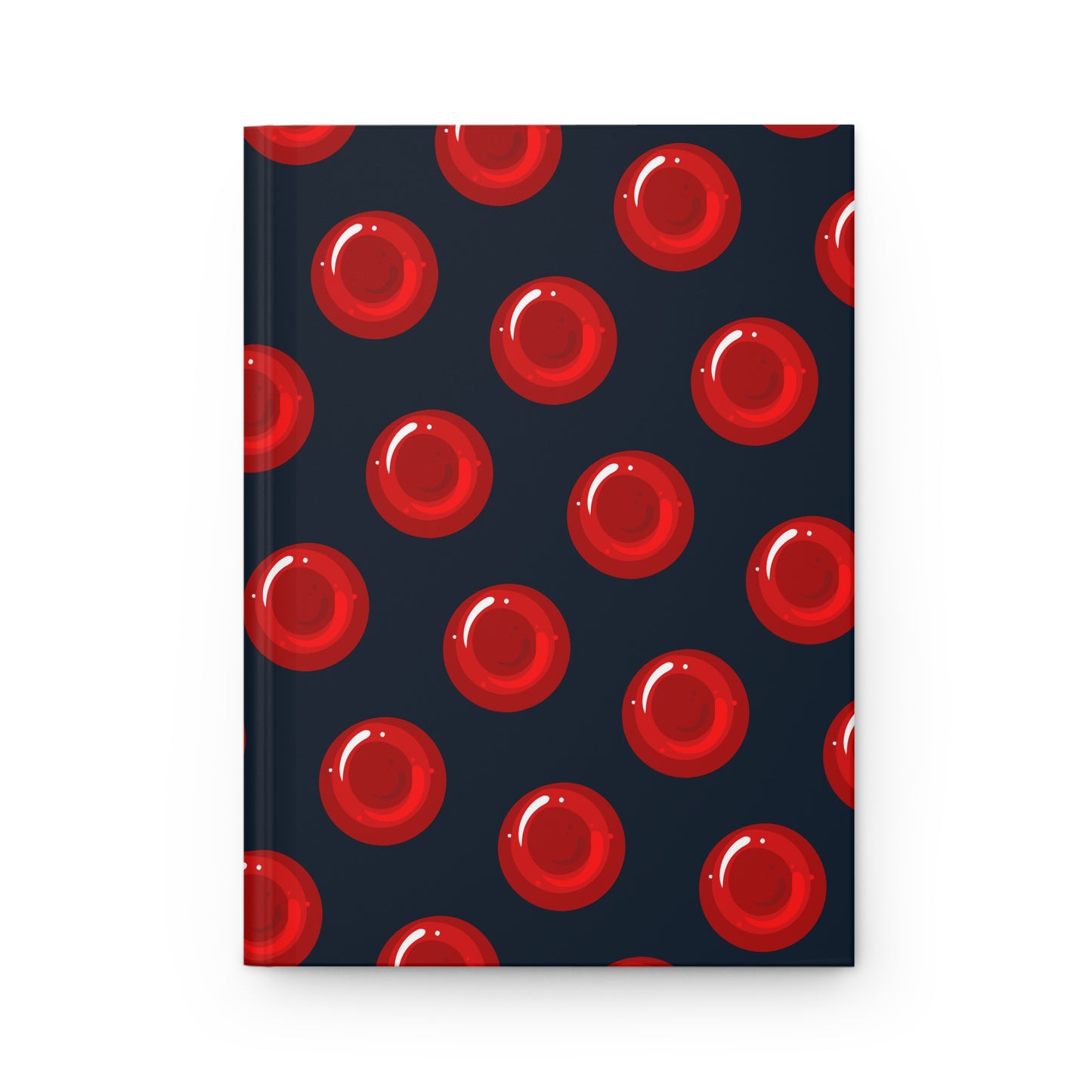 Hardcover Journal Matte with Cute Erythrocytes Illustration Pattern