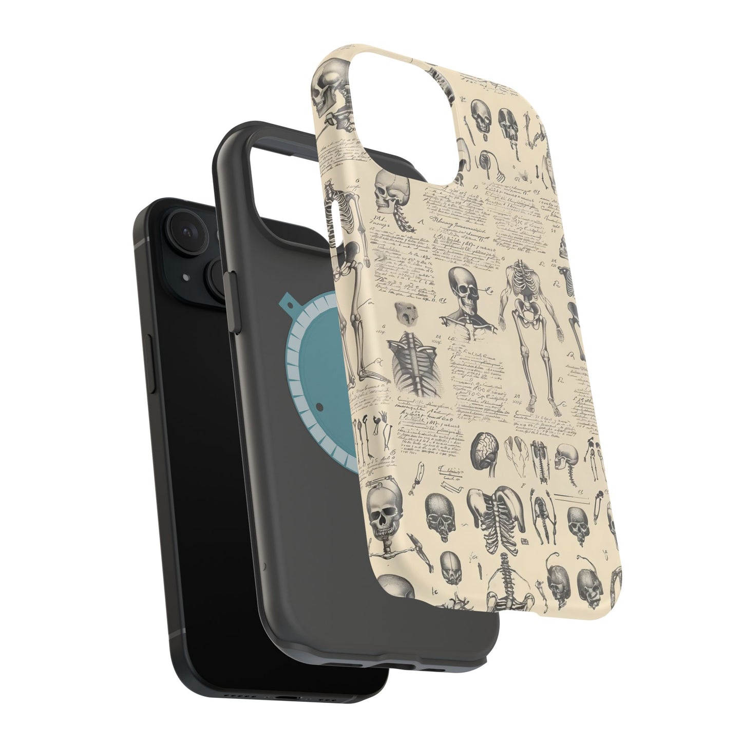 Phone Cases - Anatomical Vintage Human Skeleton Tough Case