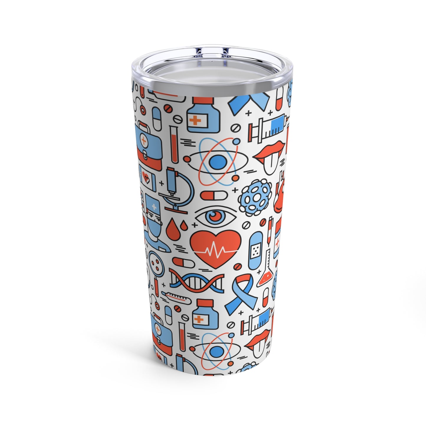 Tumbler with Healthcare Illustrations - 20oz