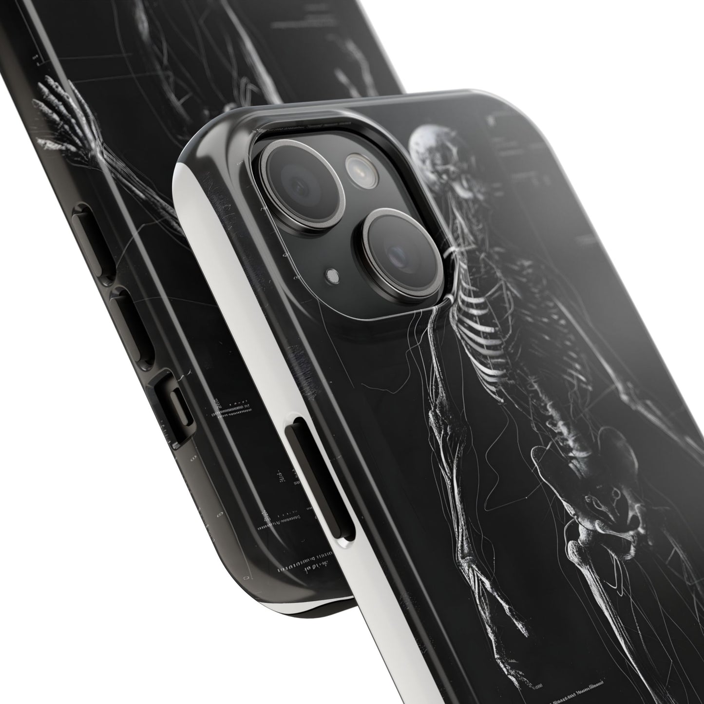 Dark Body Skeleton Illustration Phone Case