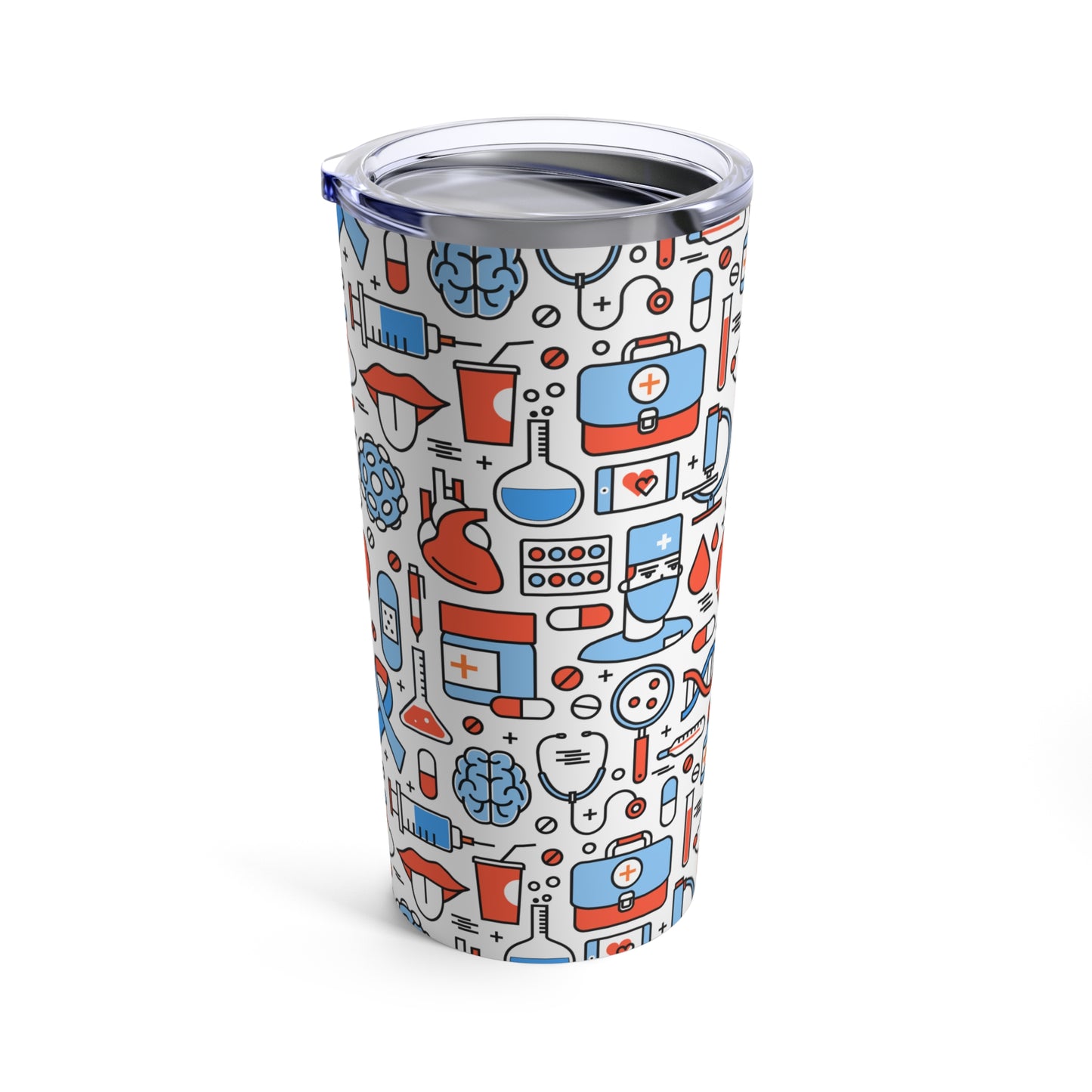 Tumbler with Healthcare Illustrations - 20oz