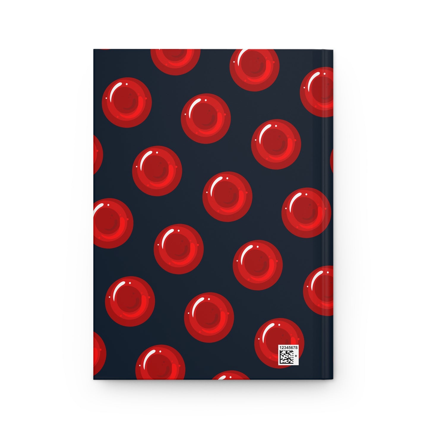 Hardcover Journal Matte with Cute Erythrocytes Illustration Pattern