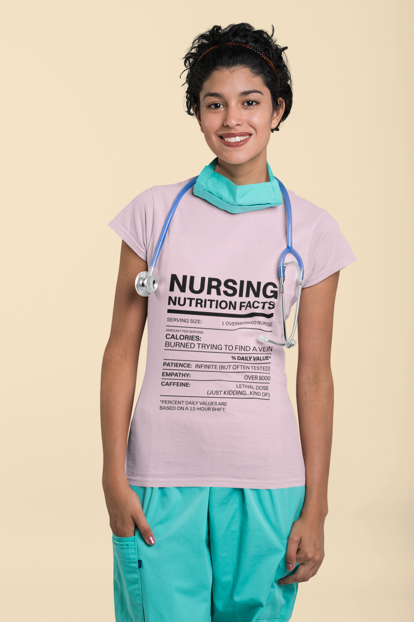 Funny Nursing Nutritional Fact Tee